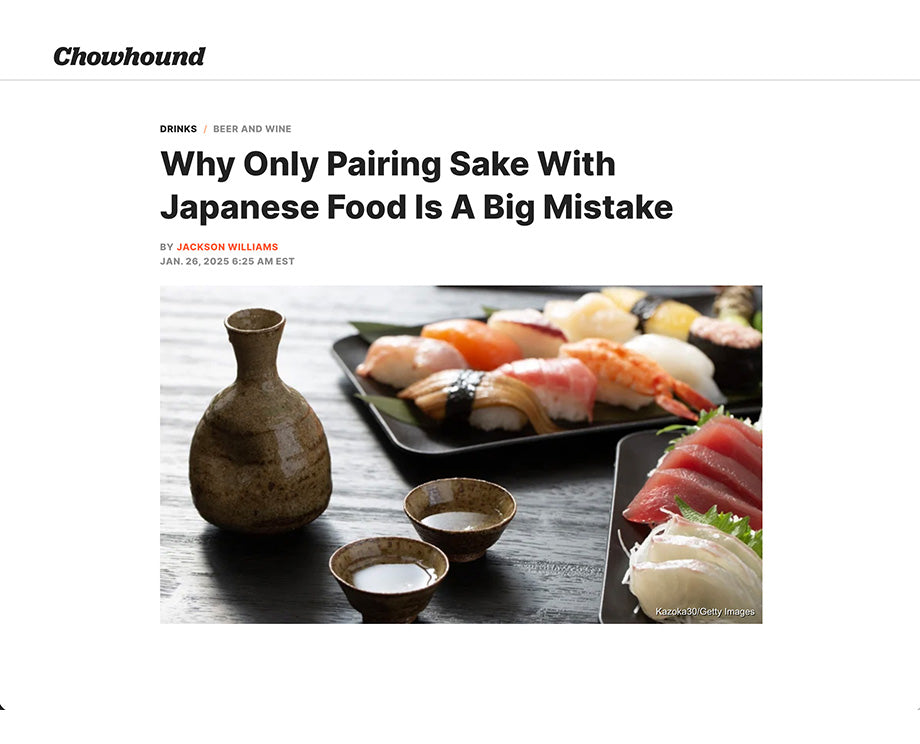 Why Only Pairing Sake With Japanese Food Is A Big Mistake